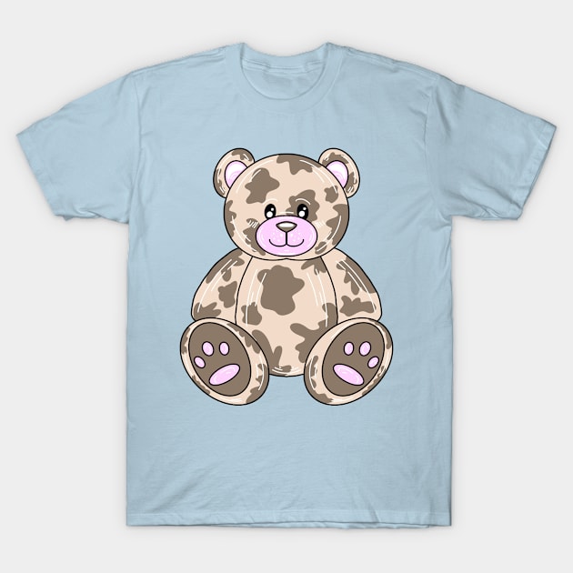 Brown Spotted Teddy Bear With Background T-Shirt by missmann